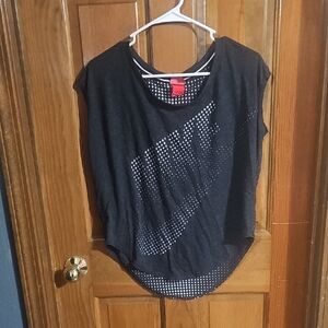 Nike Women's Black Dotted Logo Tee